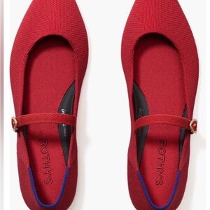 Rothy's Red Mary Jane Flats